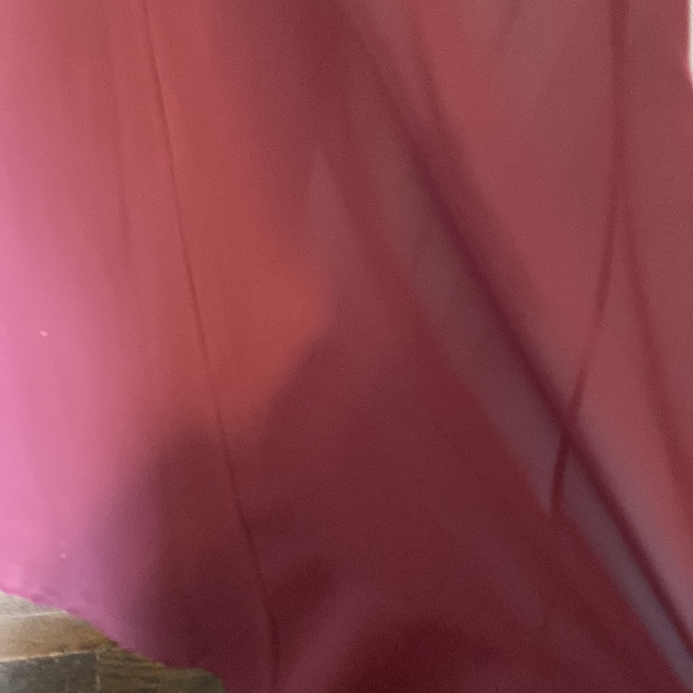 Michelangelo Party dress Burgundy chiffon overlay empire waist - Picture 6 of 10